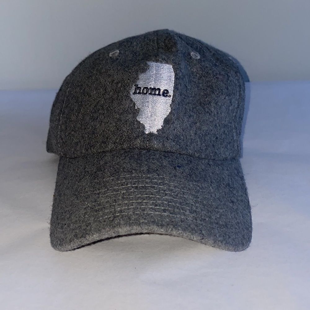 Illinois Home Baseball Grey Wool Adjustable Cap Hat
